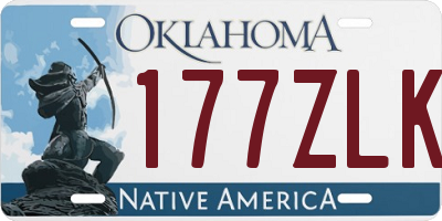 OK license plate 177ZLK