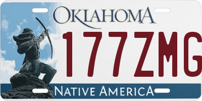 OK license plate 177ZMG
