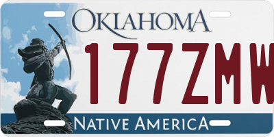 OK license plate 177ZMW
