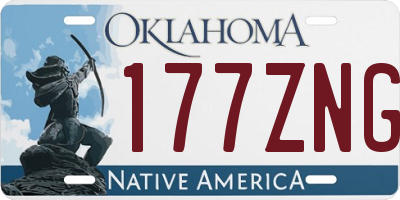OK license plate 177ZNG