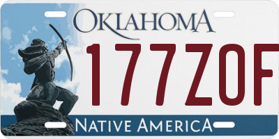 OK license plate 177ZOF