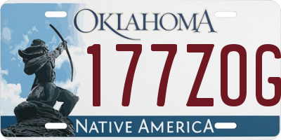 OK license plate 177ZOG