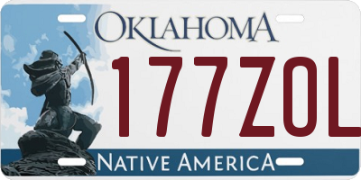 OK license plate 177ZOL