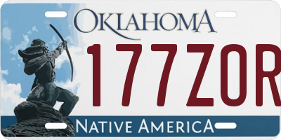 OK license plate 177ZOR