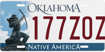 OK license plate 177ZOZ