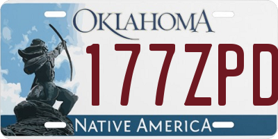 OK license plate 177ZPD