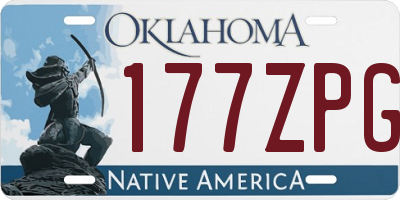 OK license plate 177ZPG