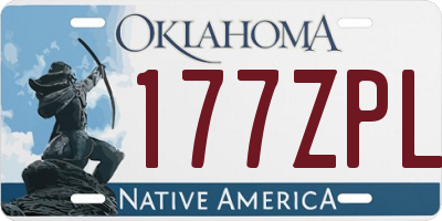 OK license plate 177ZPL
