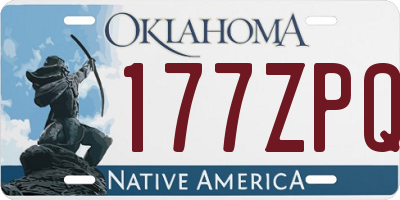 OK license plate 177ZPQ