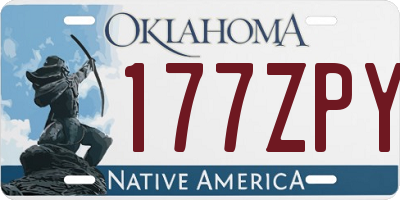 OK license plate 177ZPY