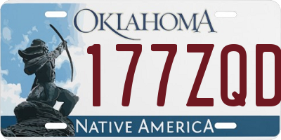 OK license plate 177ZQD