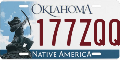 OK license plate 177ZQQ