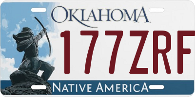 OK license plate 177ZRF