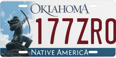 OK license plate 177ZRO