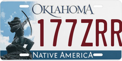 OK license plate 177ZRR