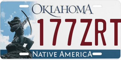OK license plate 177ZRT