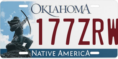 OK license plate 177ZRW