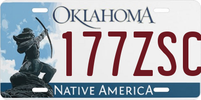 OK license plate 177ZSC