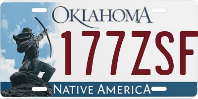 OK license plate 177ZSF