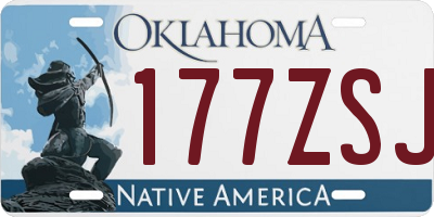 OK license plate 177ZSJ