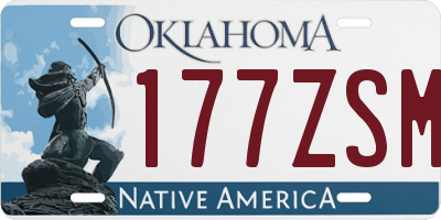 OK license plate 177ZSM