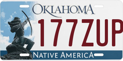 OK license plate 177ZUP