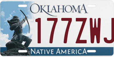 OK license plate 177ZWJ