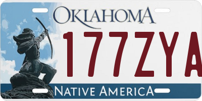 OK license plate 177ZYA