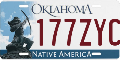 OK license plate 177ZYC