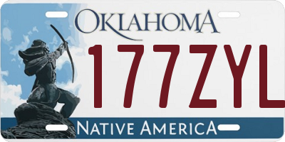 OK license plate 177ZYL