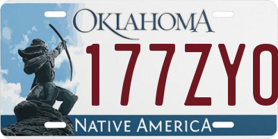 OK license plate 177ZYO