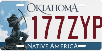 OK license plate 177ZYP