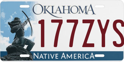 OK license plate 177ZYS