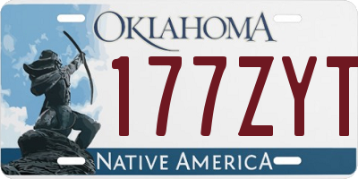 OK license plate 177ZYT