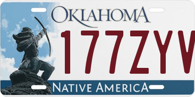 OK license plate 177ZYV