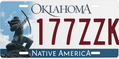 OK license plate 177ZZK