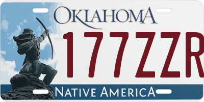 OK license plate 177ZZR