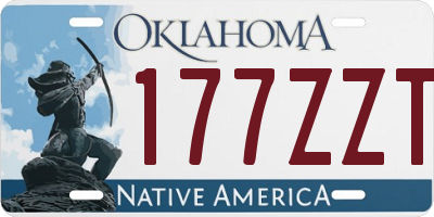 OK license plate 177ZZT