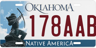 OK license plate 178AAB