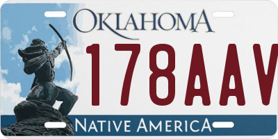 OK license plate 178AAV