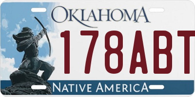 OK license plate 178ABT