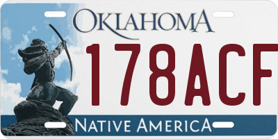 OK license plate 178ACF