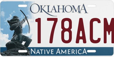 OK license plate 178ACM
