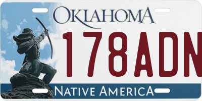 OK license plate 178ADN