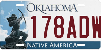OK license plate 178ADW
