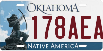 OK license plate 178AEA
