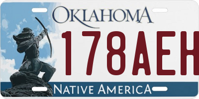 OK license plate 178AEH