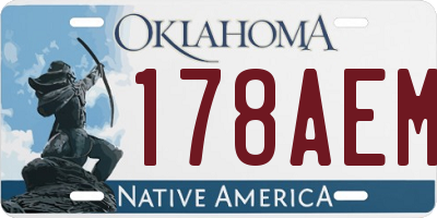 OK license plate 178AEM