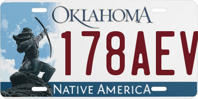 OK license plate 178AEV