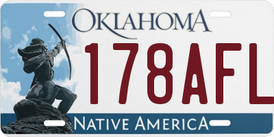 OK license plate 178AFL
